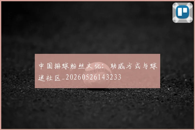 中国排球粉丝文化：助威方式与球迷社区_20260526143233